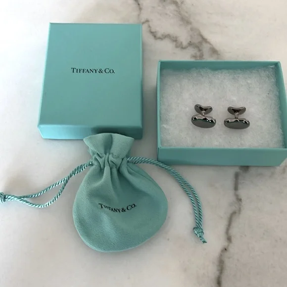 Bean® design Cuff Links
in Charcoal-color Ruthenium, 18 mm - Picture 2 of 3